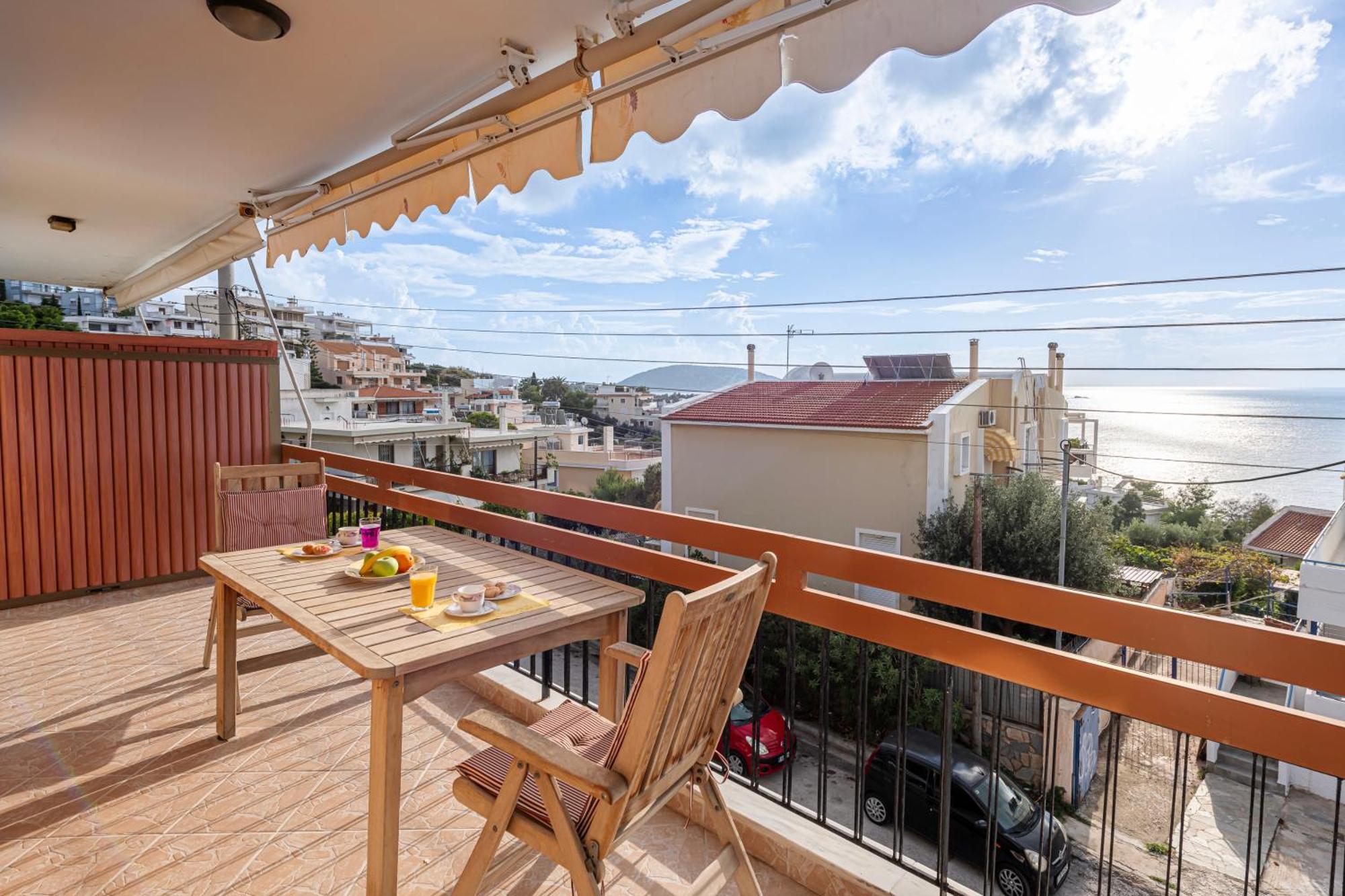 Sea View Apartment 100M From The Beach Saronida Exterior photo